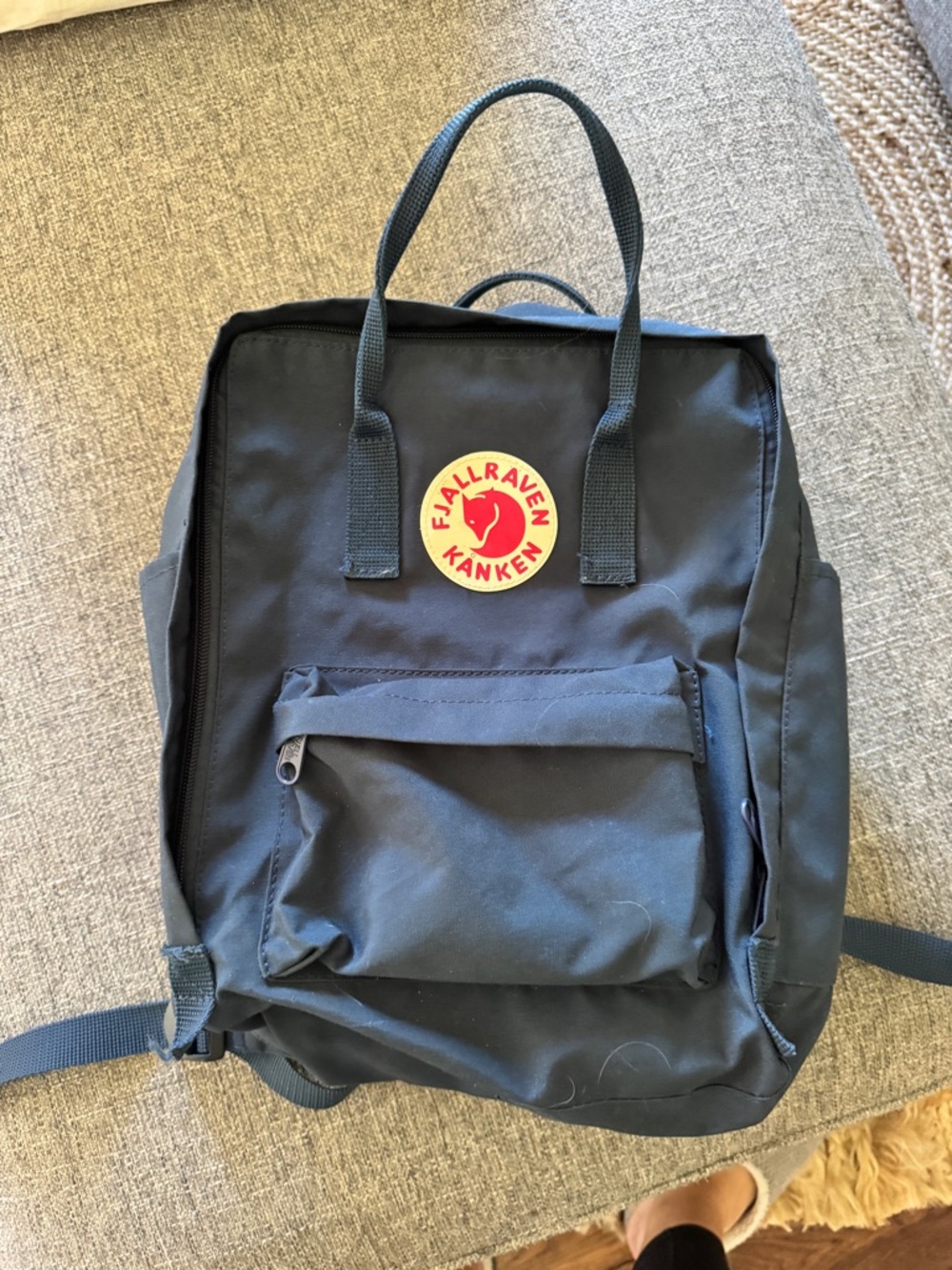 Fjallraven Kånken Backpack - Black with Red Logo